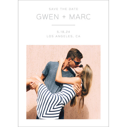 Minimalist Photo Save the Date Cards